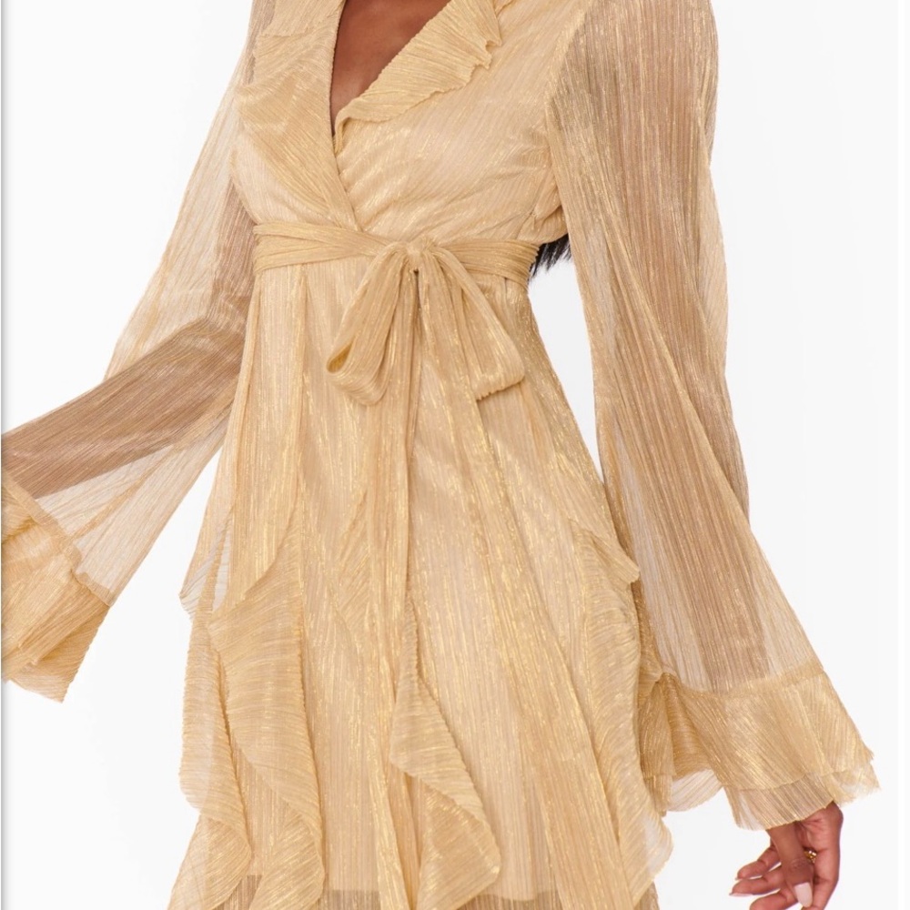 Show me your mumu Jenny Ruffle Maxi Dress size L EUC